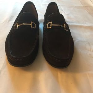 GUCCI Mens Suede Brown Loafer